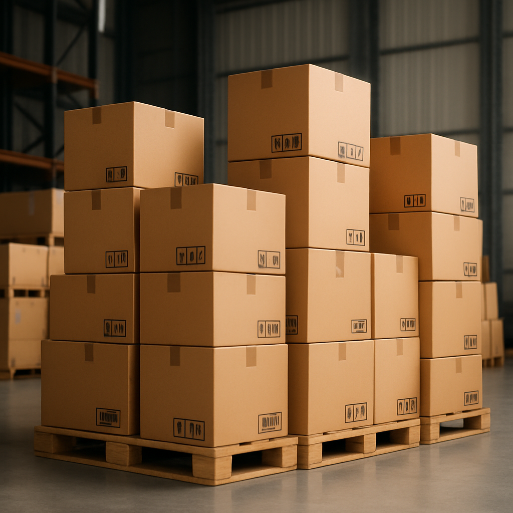 Shipping boxes ready for dispatch